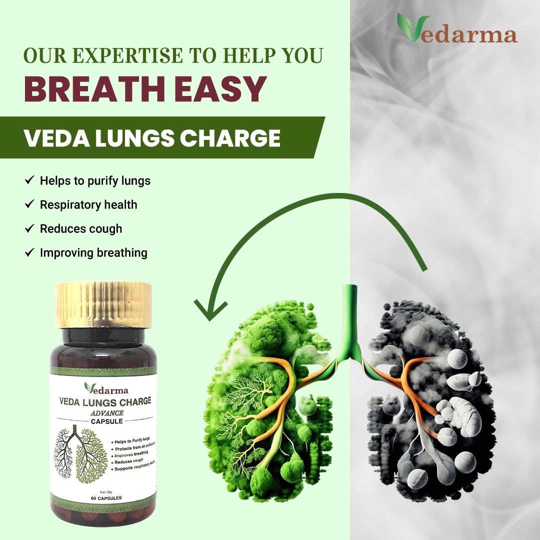 VEDARMA Veda Lungs Charge Advance 60 Capsules