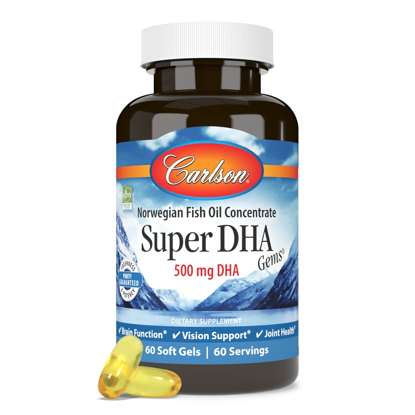 Carlson Super DHA Gems 500 mg Softgels 60