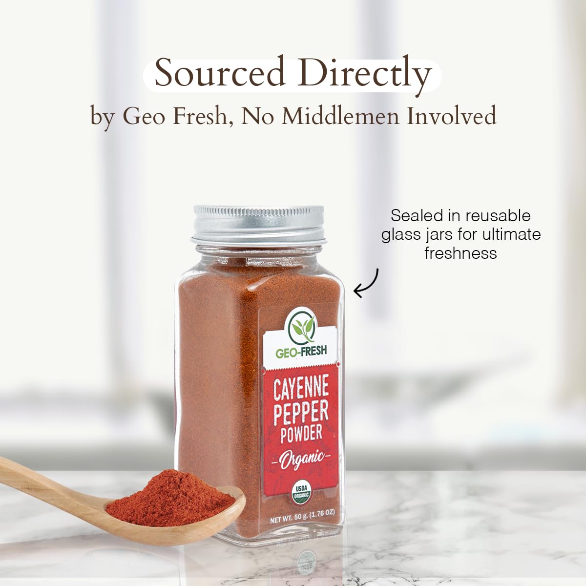 Geo-Fresh Organic Cayenne Pepper Powder 1.76 oz