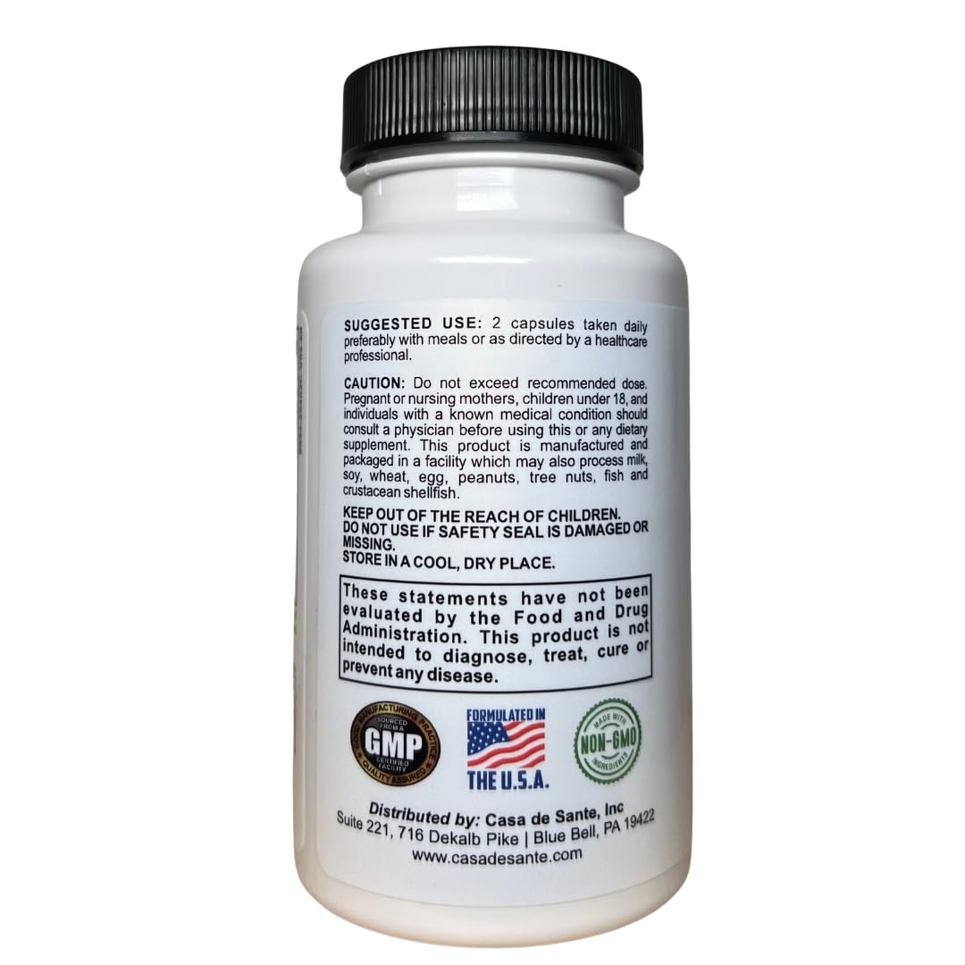 Casa de Sante Advanced Probiotic & Prebiotic Synbiotic with PreforPro Technology 4.4B CFU Capsules, 60 Count