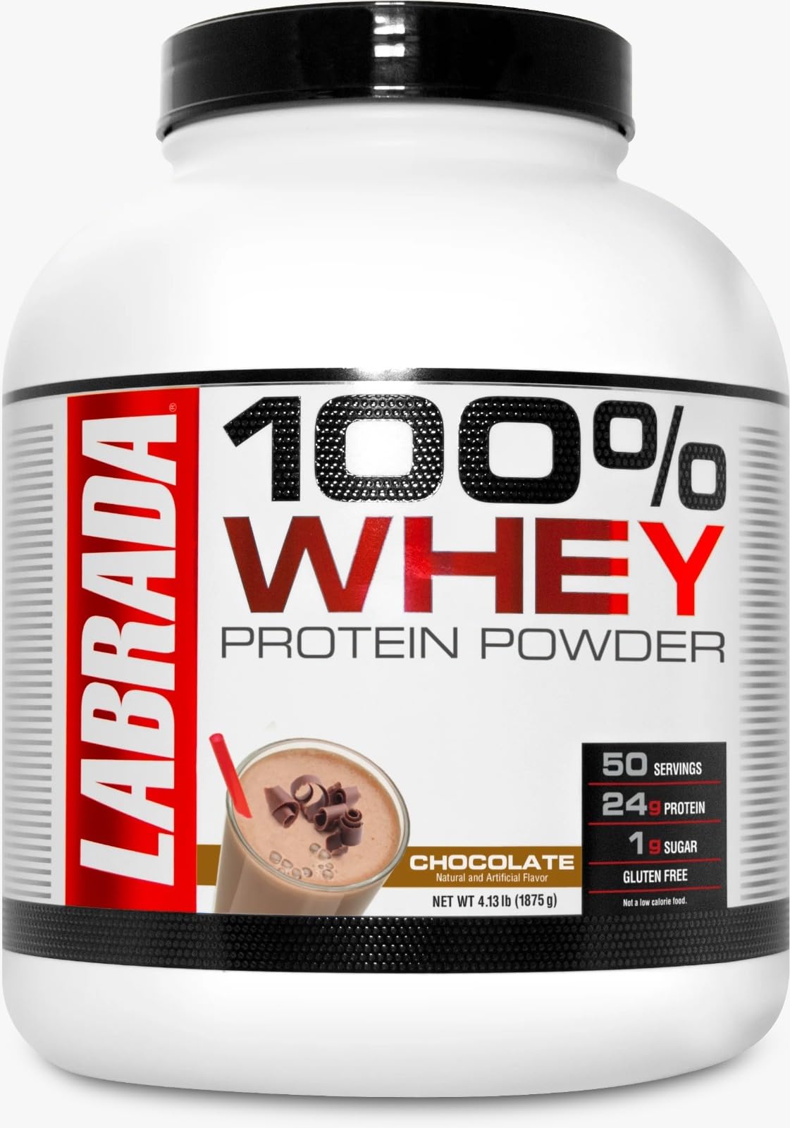 Labrada 100% Whey Protein Powder Chocolate, 66.08 oz