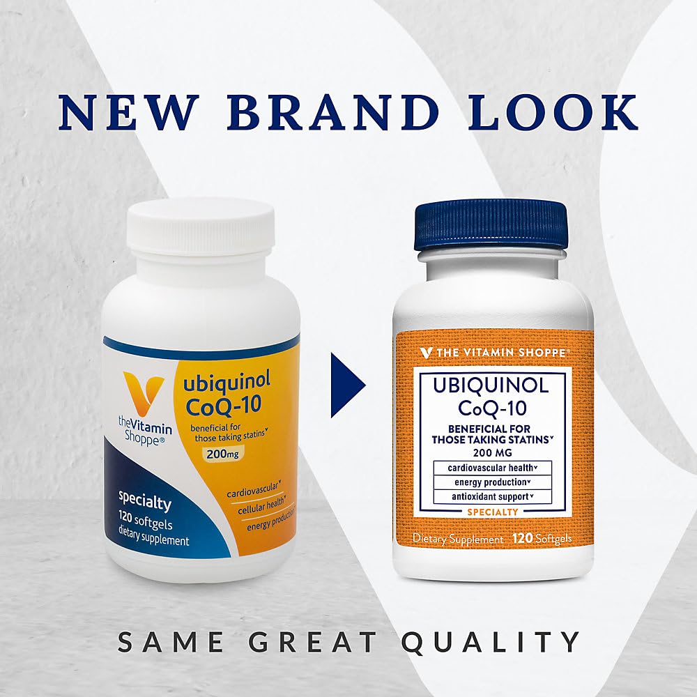 The Vitamin Shoppe Ubiquinol CoQ-10 200mg Softgels 120 Count