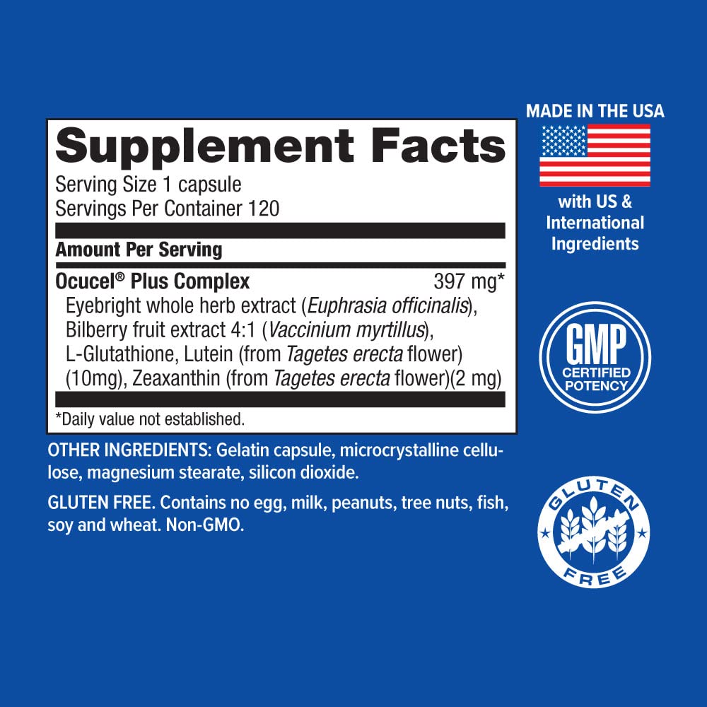Optim Nutrition Ocucel Complex Advanced Eye Support, 120 Capsules
