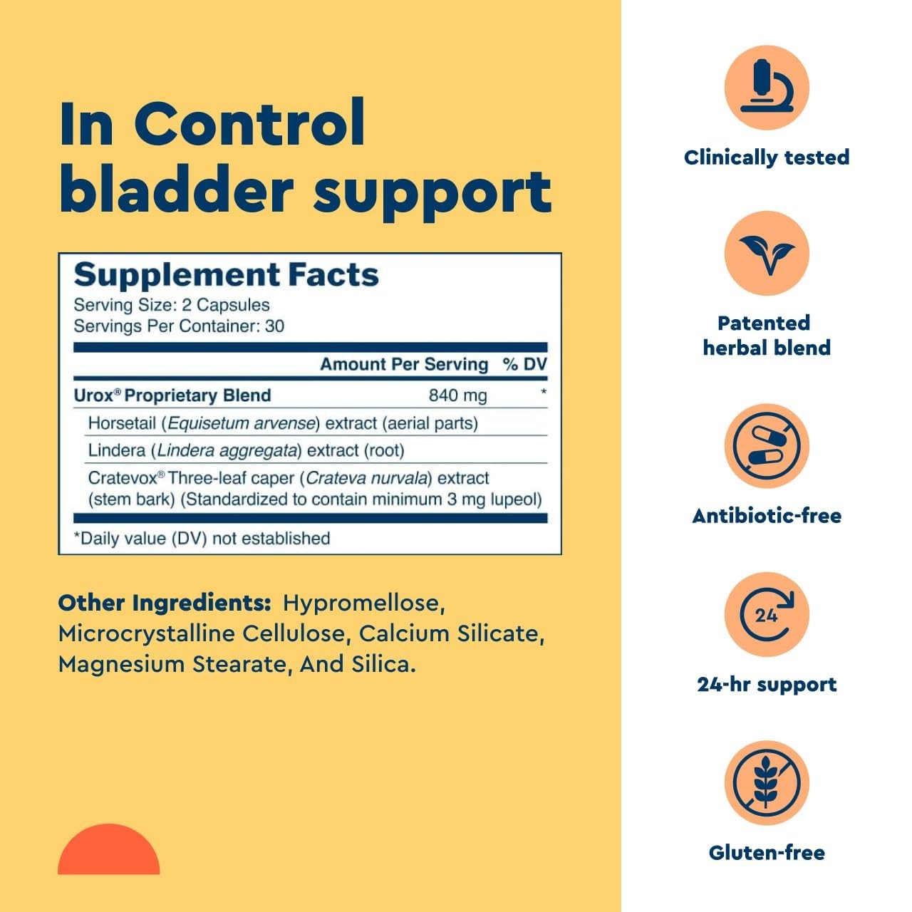 Uqora In Control Bladder Support Capsules, 120 Capsules