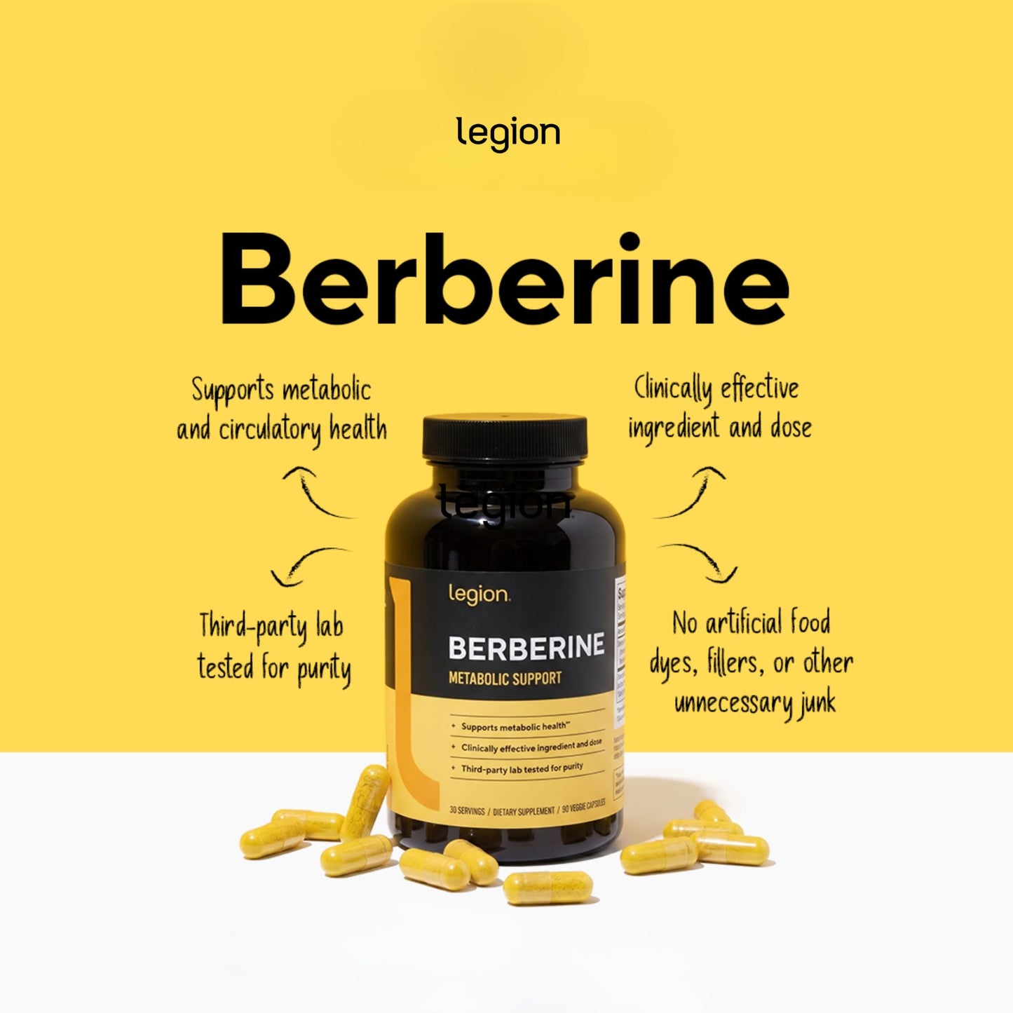 LEGION Berberine Supplement Capsule 30 Count