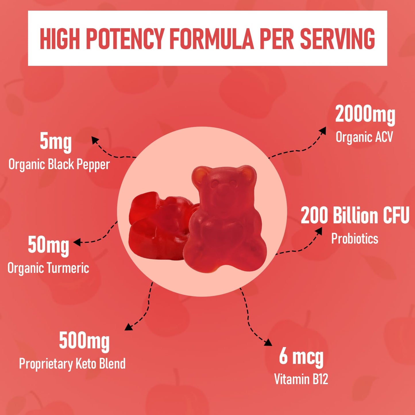 Bestwekk Apple Cider Vinegar Gummies 240 Gummies