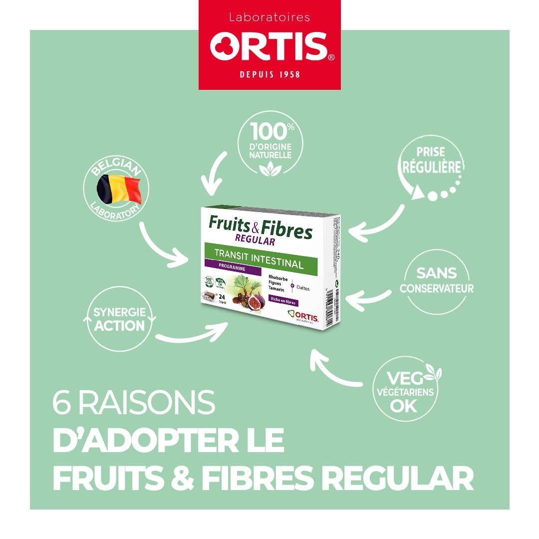 Ortis Fruits & Fibres Regular 24 Capsules