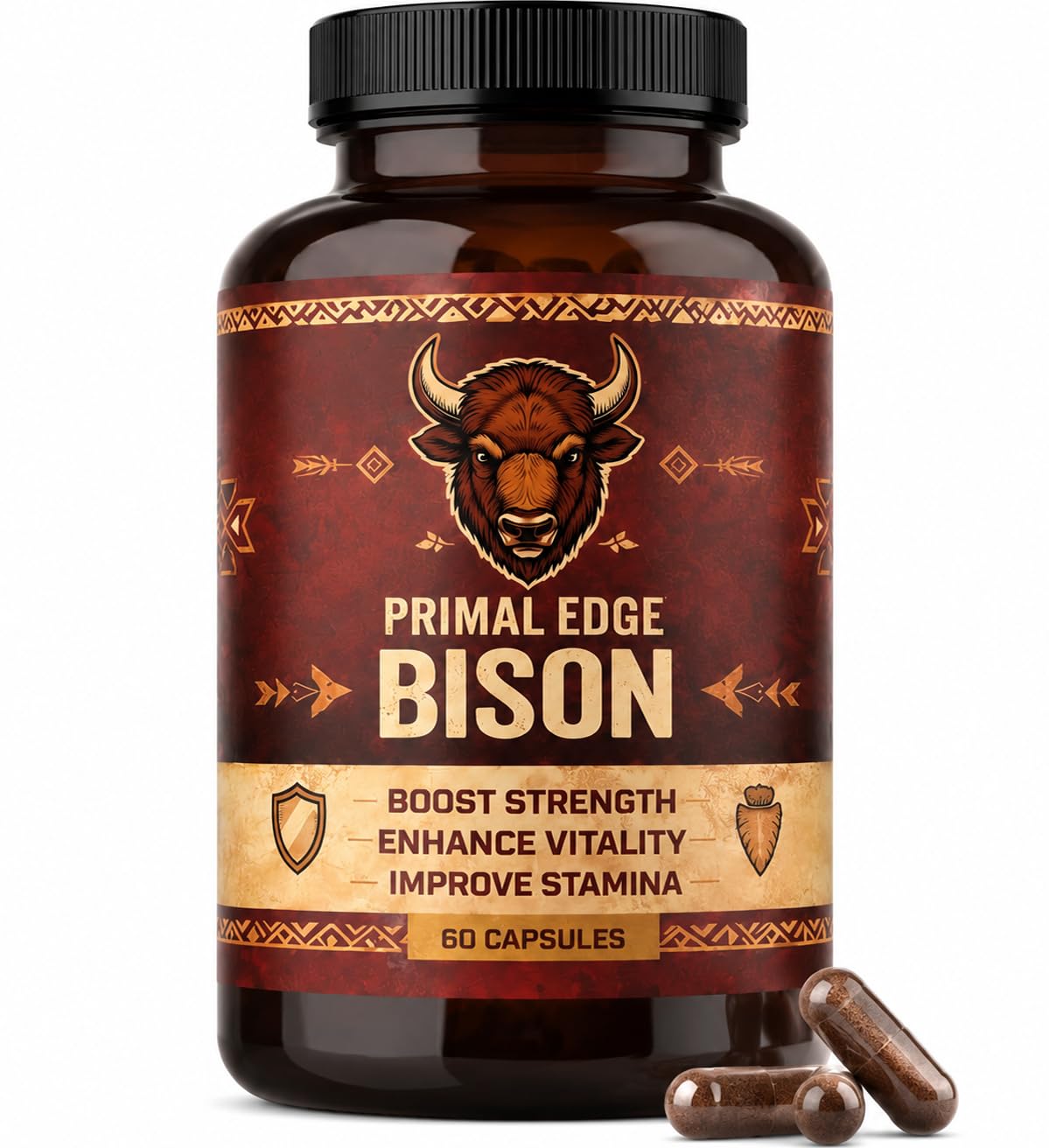 Kymezol Primal Edge Bison Grass-Fed American Bison Organ Supplement Capsule, 60 Capsules
