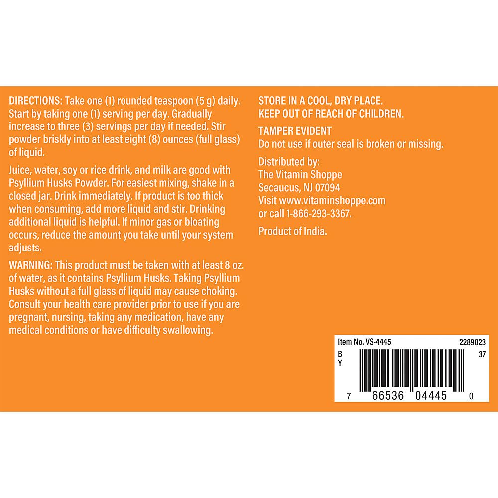 The Vitamin Shoppe Psyllium Husk Powder 24