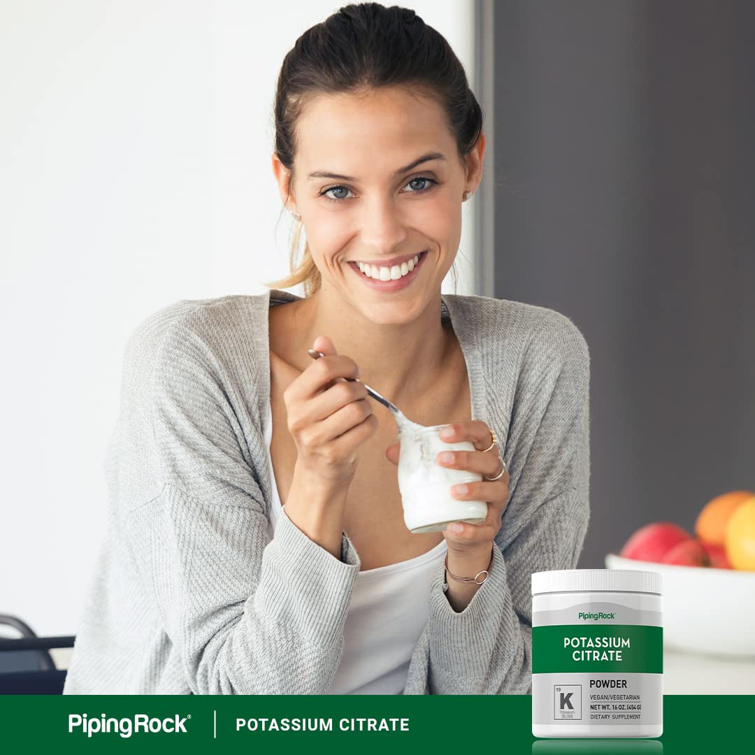 Piping Rock Potassium Citrate Powder Supplement, 16 Ounce