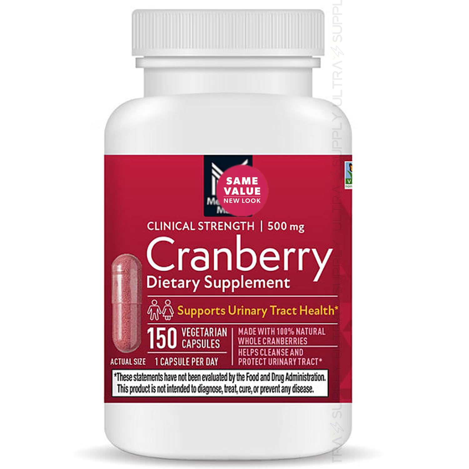 Generic Clinical Strength Cranberry Capsules, 150 Capsules