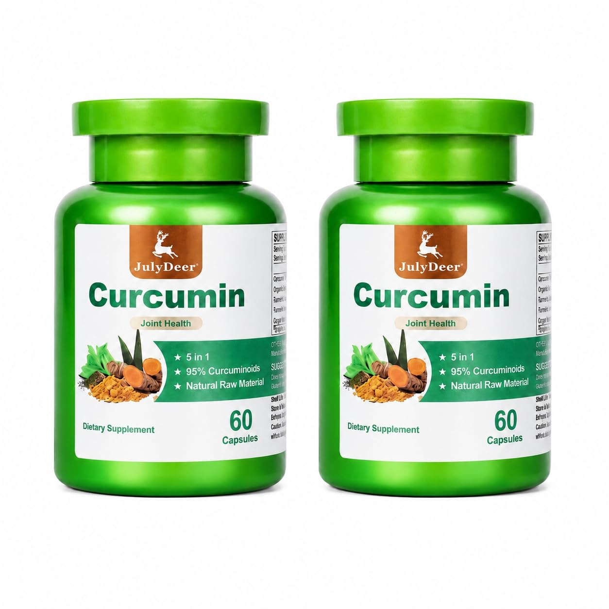 VBTOP NUTRA Turmeric Curcumin Supplement with 95% Curcuminoids, Boswellia, Tart Cherry, Celery Seed & Glucosamine 120 Capsules