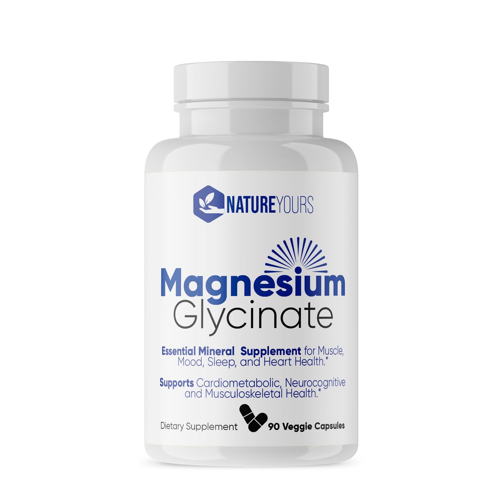 NatureYours Magnesium Glycinate 120mg Capsules, 90 Count