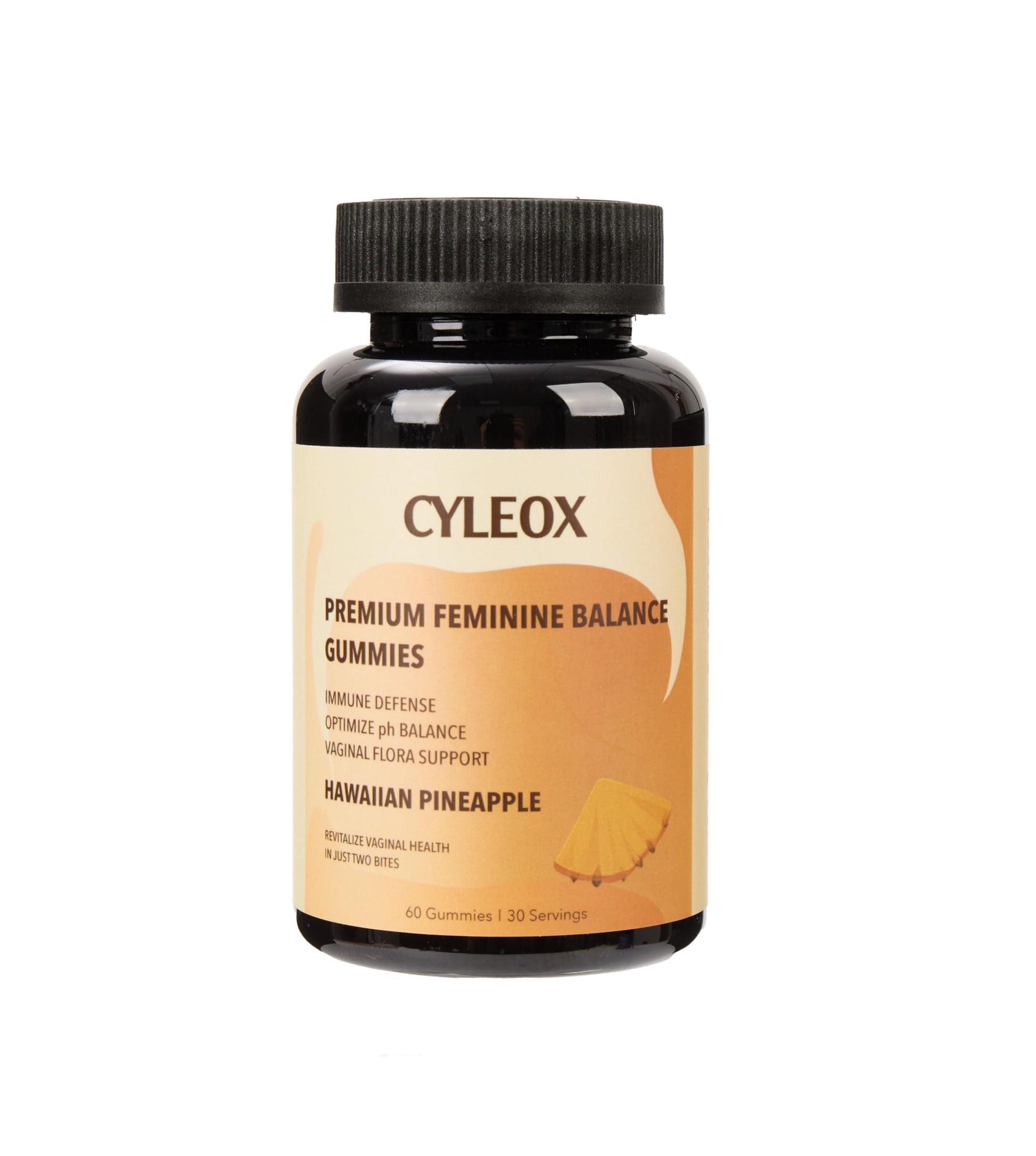 Cyleox Premium Balance Gummies - Pineapple Flavor, Probiotic Blend for Feminine Wellness, Digestive Support & Daily Balance, 60 Gummies