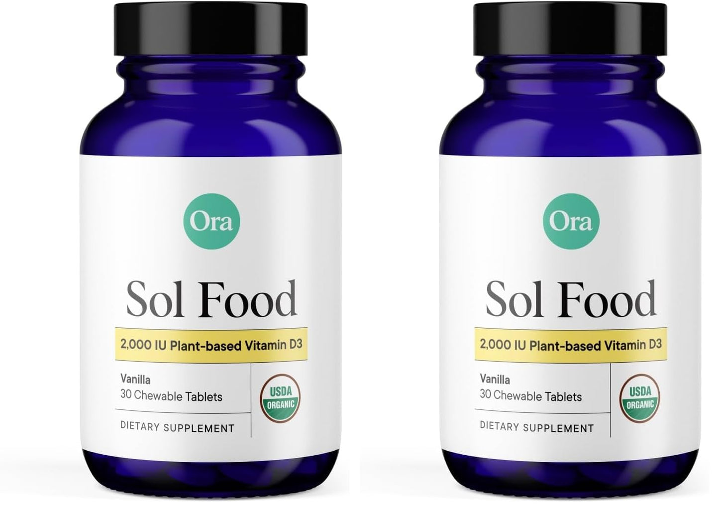 Ora Organic Vitamin D3 2000IU Tablets, 60 Count