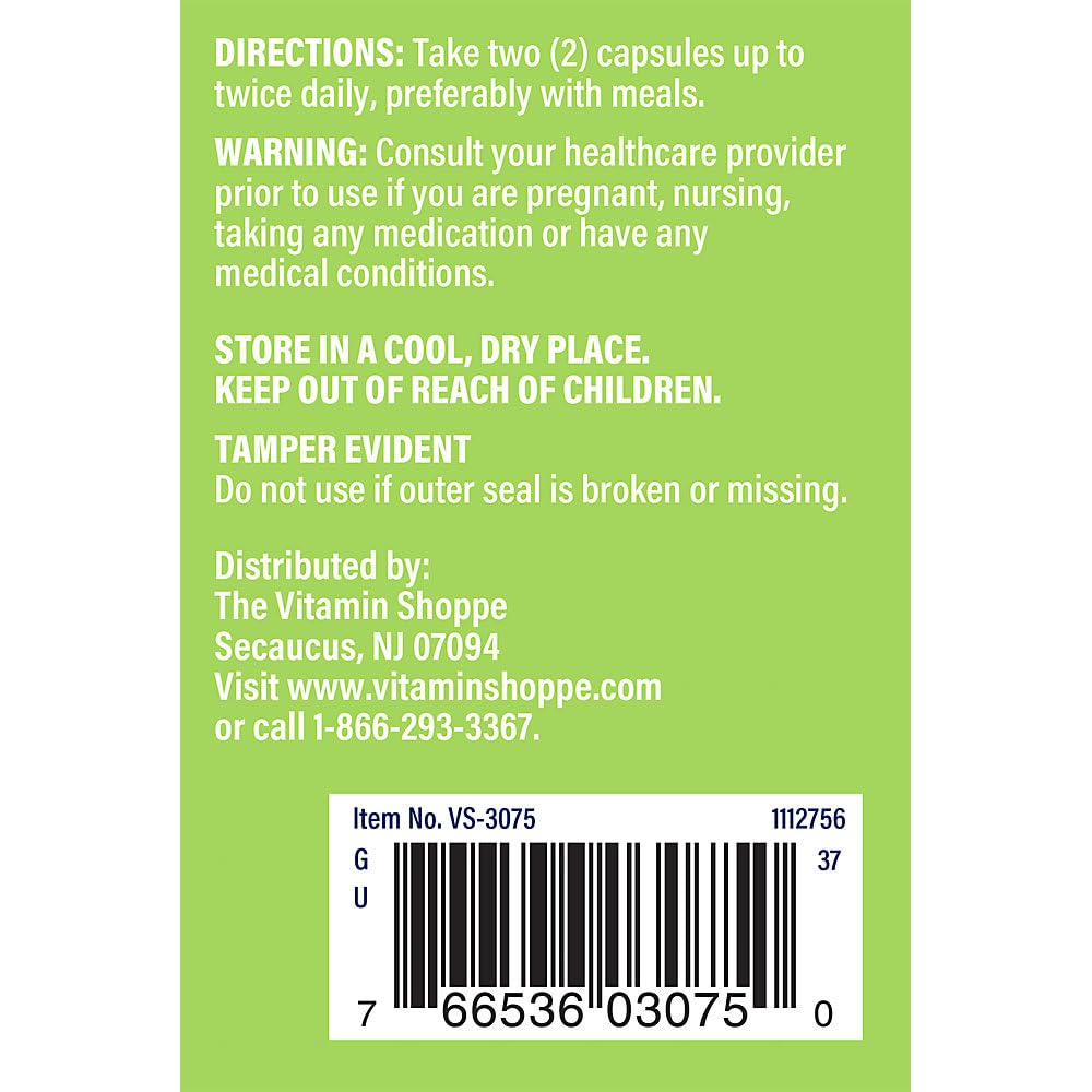 The Vitamin Shoppe Bilberry Extract 120MG Capsules, 240 Count