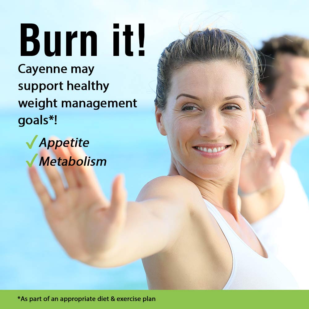 Solaray Cayenne 100,000 Heat Units Cayenne Pepper Capsule Supplement, 100 VegCaps