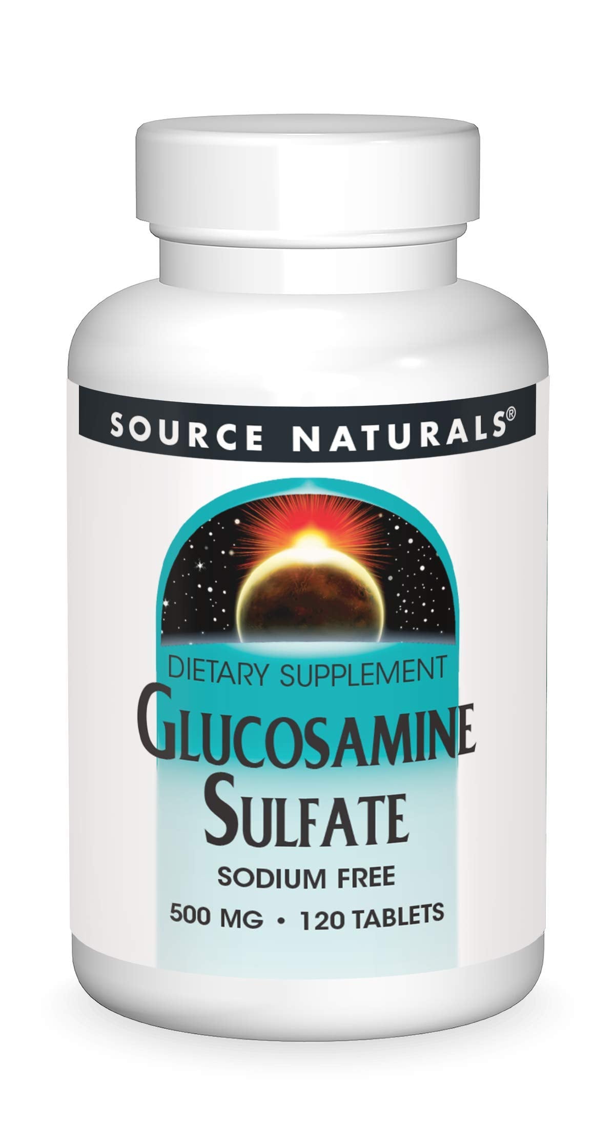 Source Naturals Glucosamine Sulfate 500 mg Tablets, 120 Count