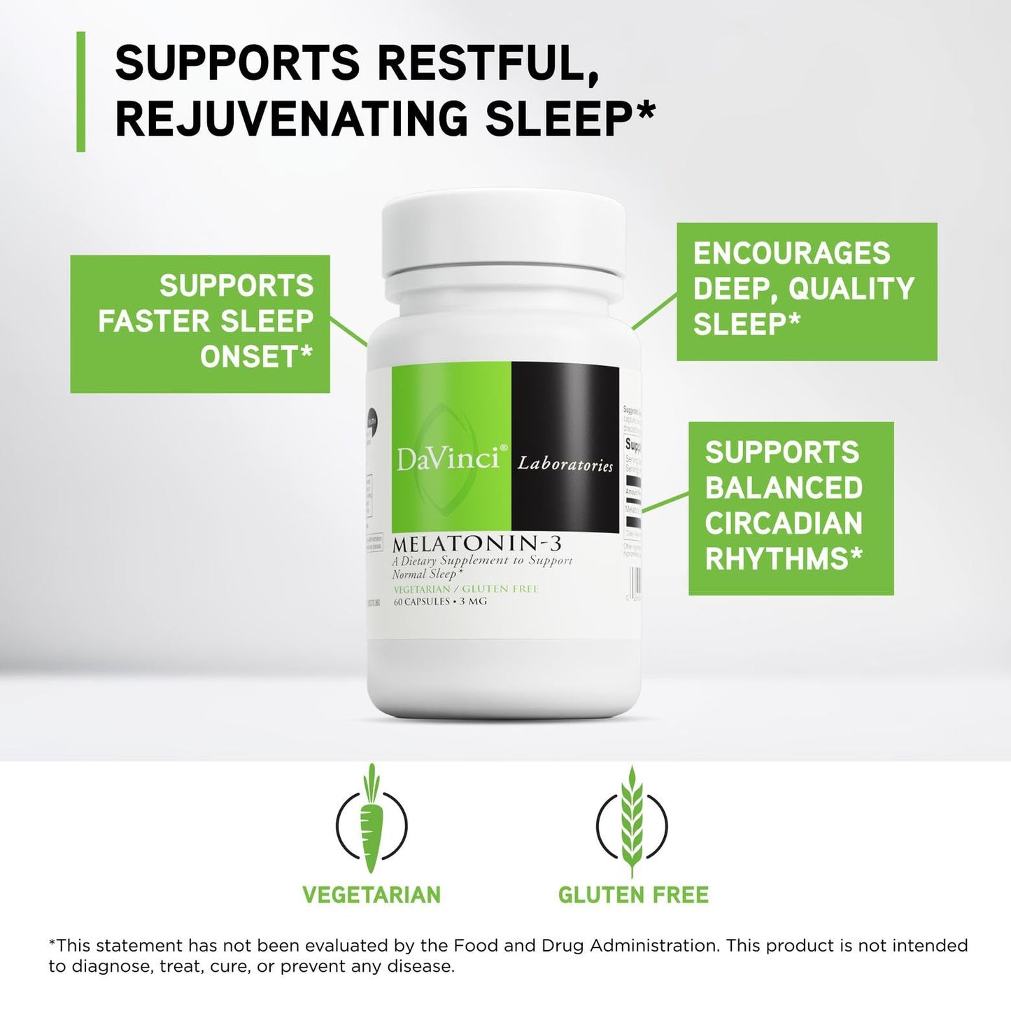 DAVINCI Melatonin-3 Capsule 60 Count