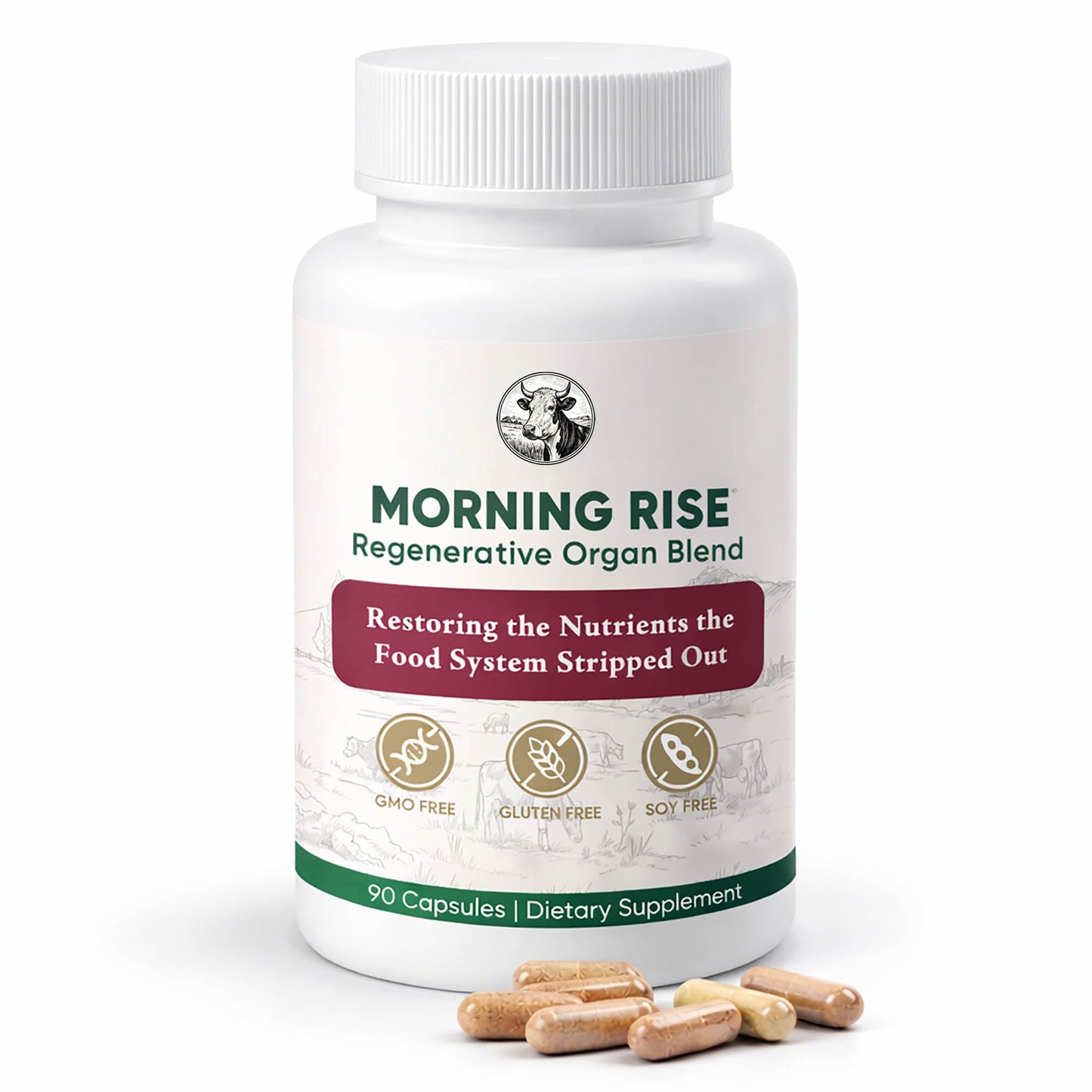MORNING RISE Regenerative Beef Organ Blend 90 Capsules