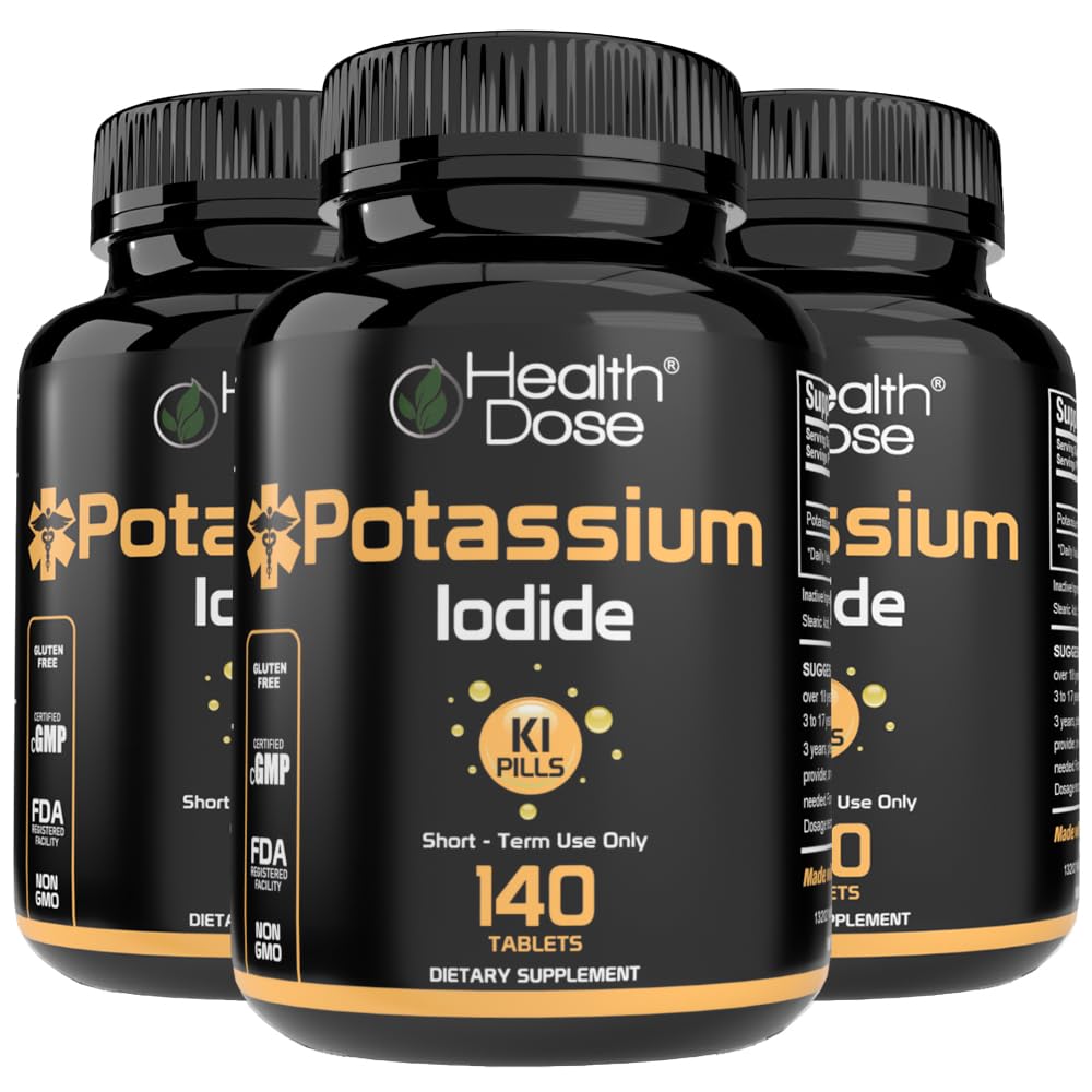 Health Dose Potassium + Iodide (KI) Tablets 130 mg, 420 Tablets