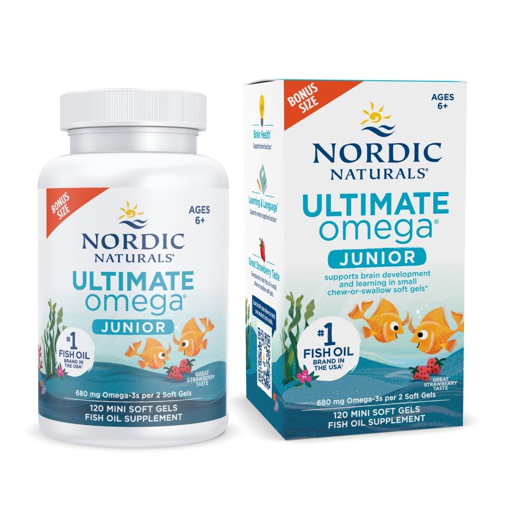 Nordic Naturals Ultimate Omega Jr. for Kids Softgels 120 Count