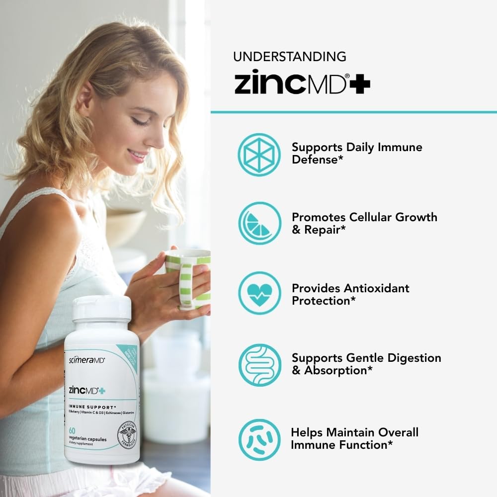 Scimera Bioscience ZincMD Immune Support Supplement Capsules, 60 Capsules