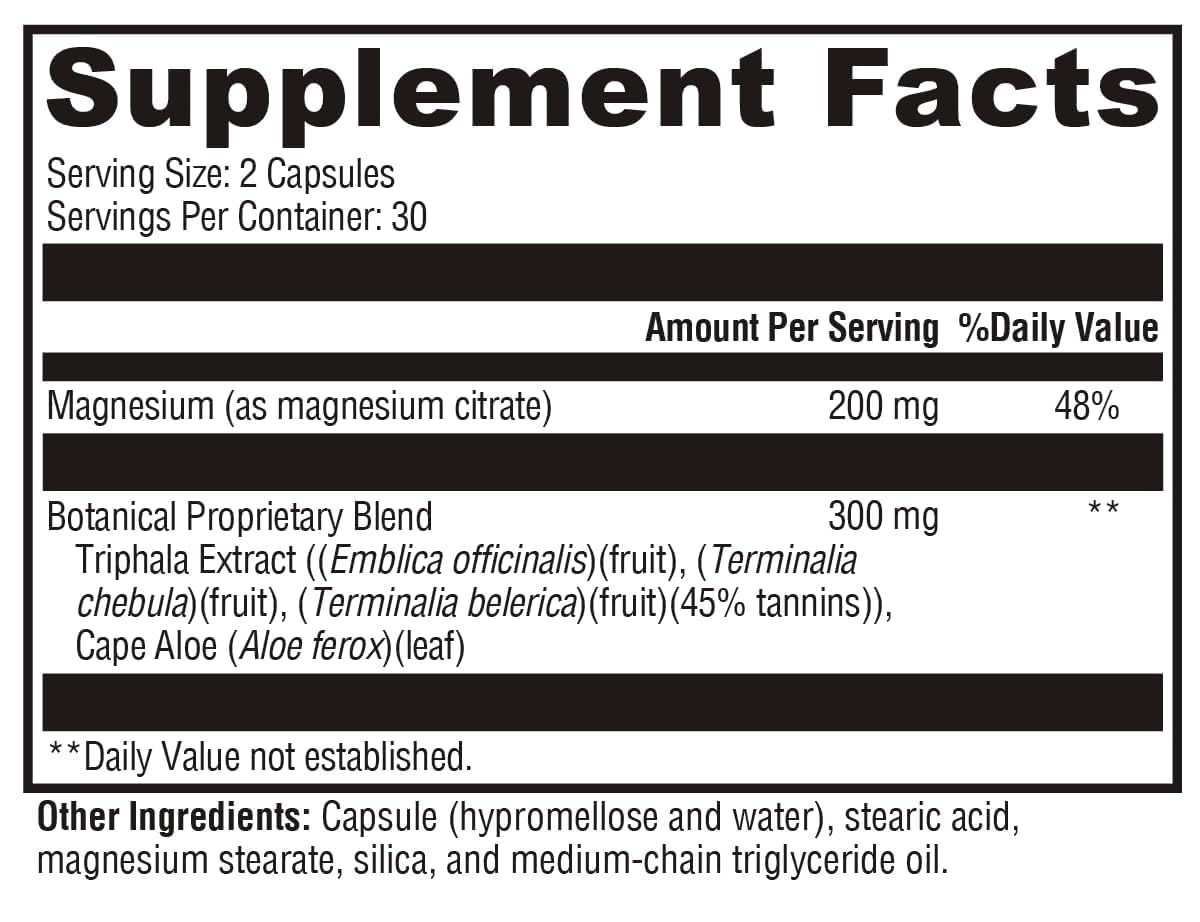 XYMOGEN ColonX Gastrointestinal & Bowel Regularity Support - Magnesium Citrate, Cape Aloe & Triphala - Vegetarian Capsules, 60 Count