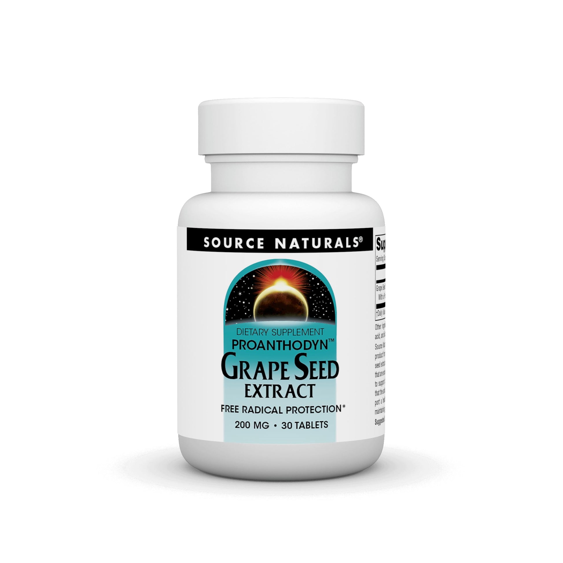Source Naturals Grape Seed Extract Proanthodyn 200 mg Antioxidant Protection & Supports Healthy Aging Brain Tablets 30