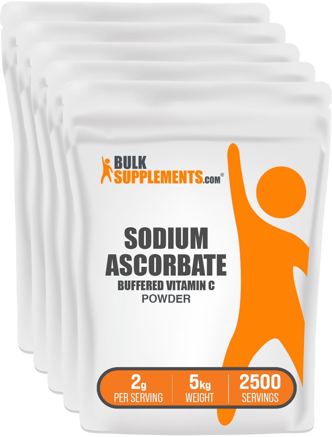 BulkSupplements Sodium Ascorbate Powder, Pack of 5, 5kg