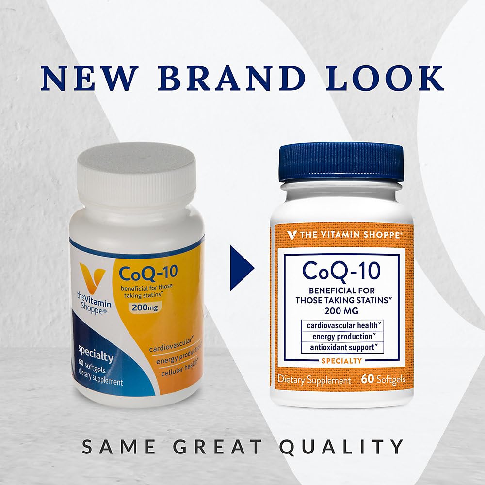 The Vitamin Shoppe CoQ-10 200mg Softgel, 60 Softgels