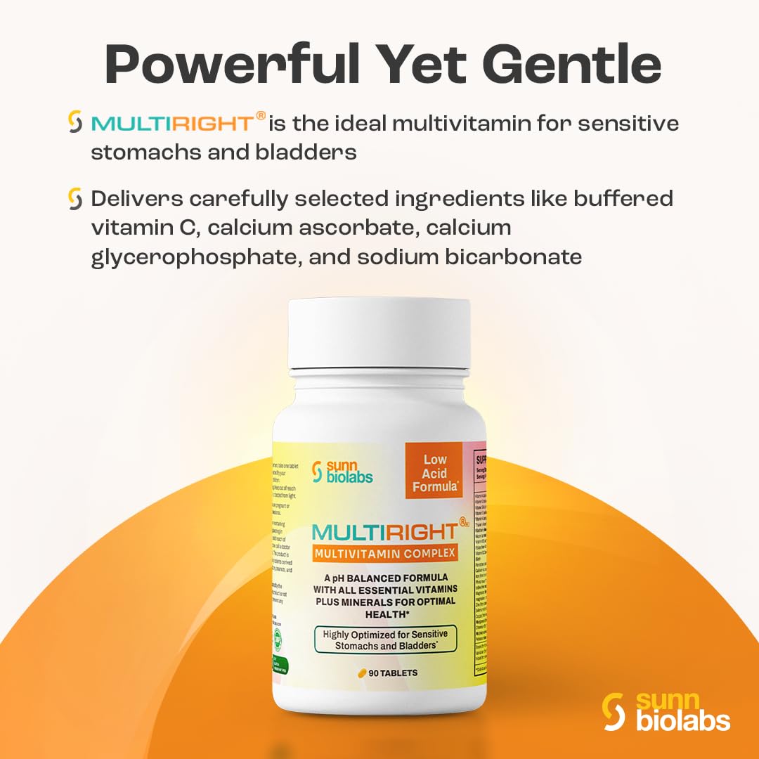 SUNN BIOLABS Low Acid Multivitamin Tablet 90 Tablets