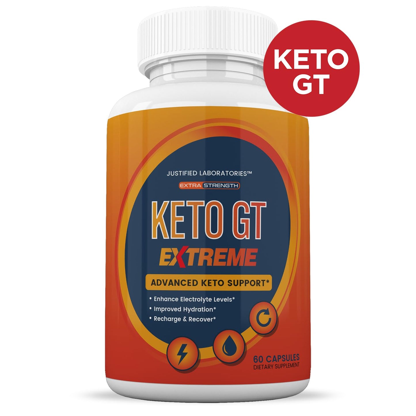Justified Laboratories Keto GT Extreme Keto Pills 1675mg, 600 Capsules