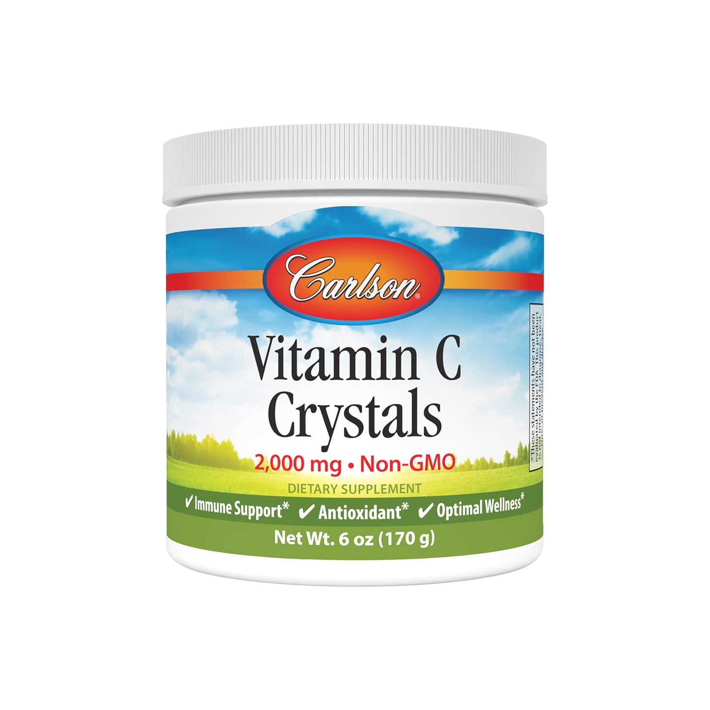 Carlson Non GMO Vitamin C Crystals Powder 6 Ounces