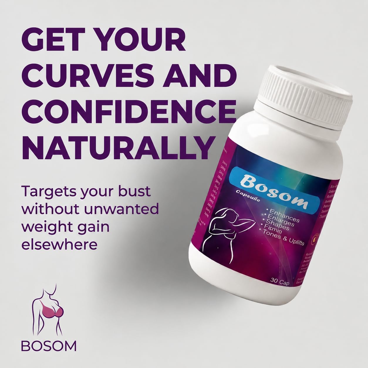 Generic Bosom Breast Enhancement Capsule, 30 Capsules