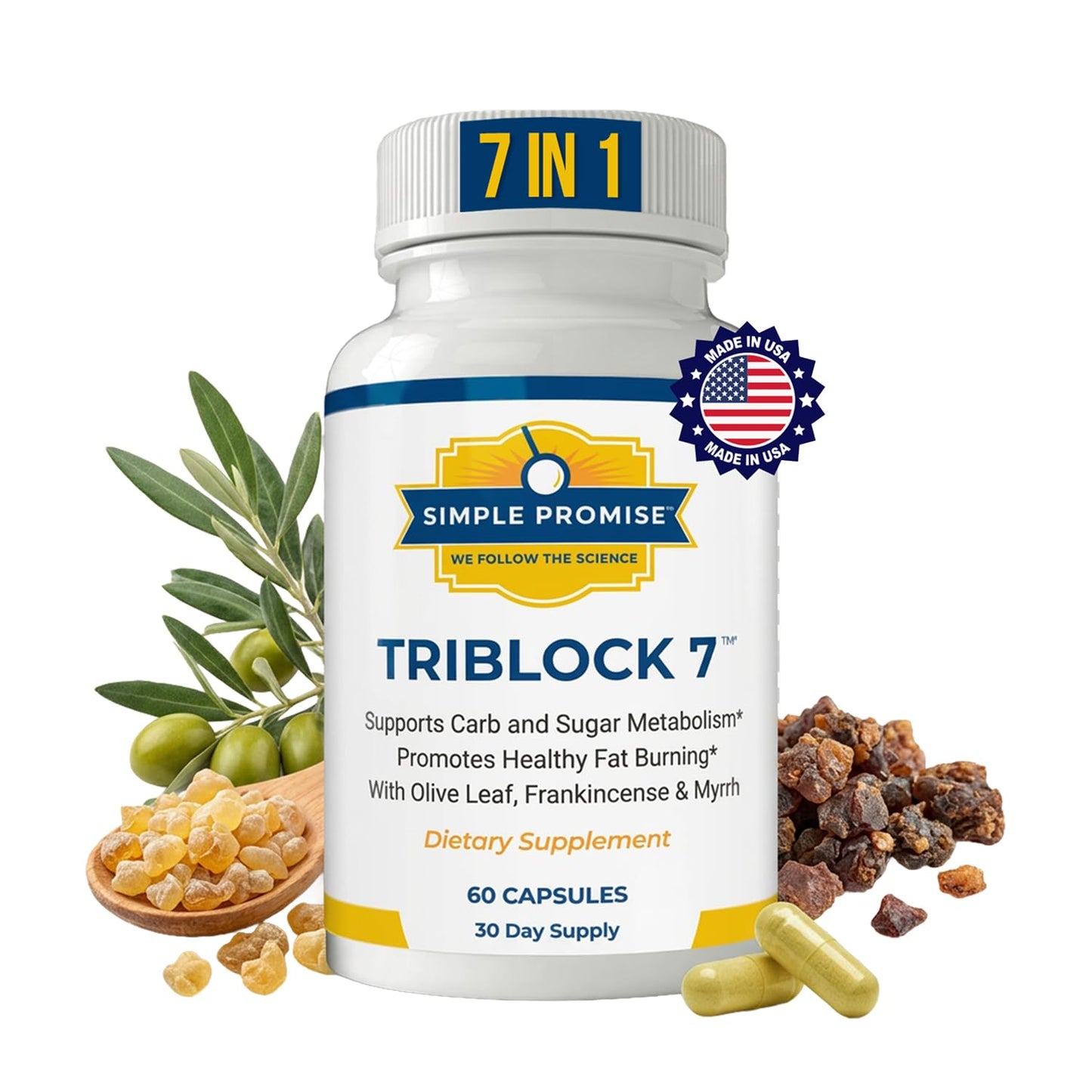 Simple Promise TriBlock7 Carb Blocker Capsules, 60 Capsules