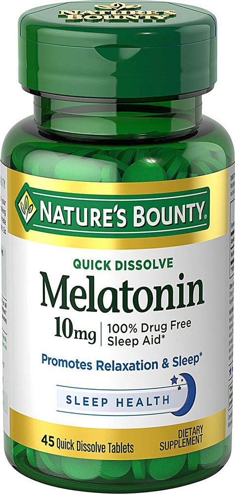Nature's Bounty Melatonin 10mg Quick Dissolve Tablet, 90 Count