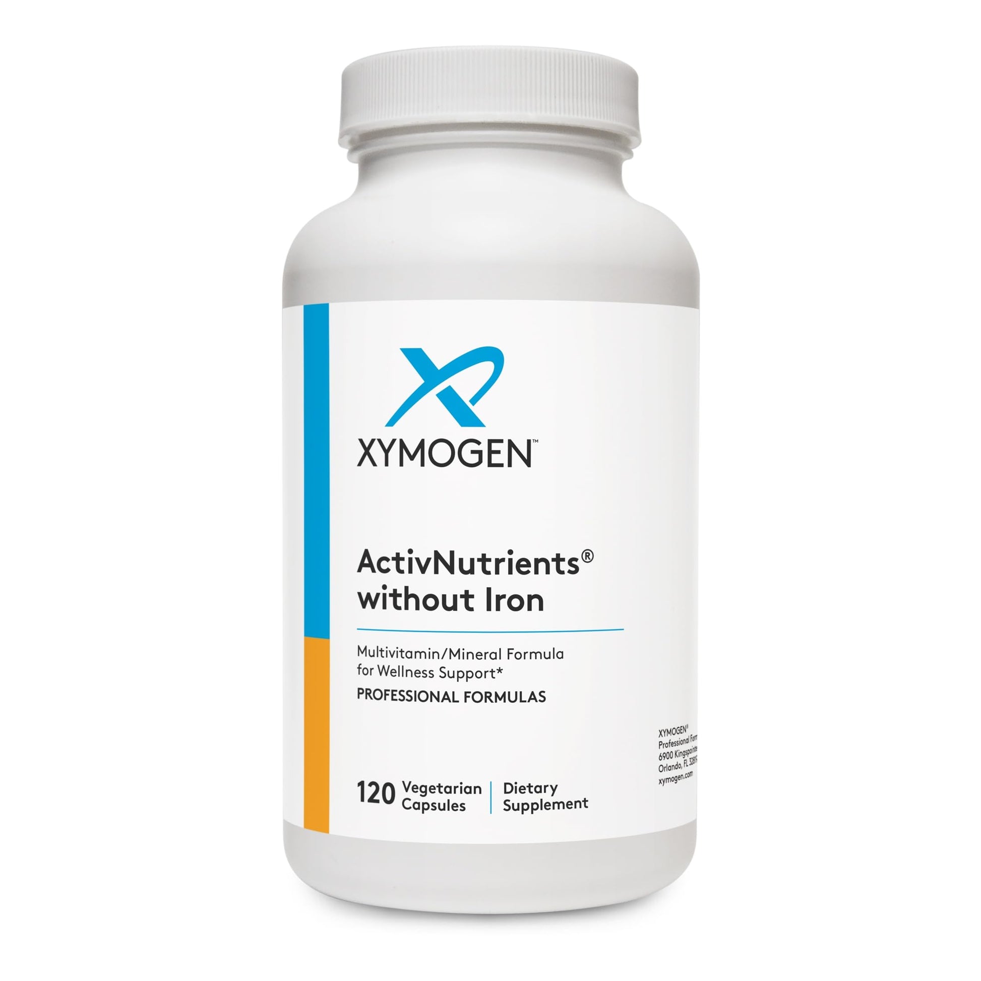 XYMOGEN ActivNutrients Without Iron No Iron Multivitamin for Wellness Support Energy Production & Immune Support Antioxidant Activity Gluten-Free & Dairy-Free Capsules 120