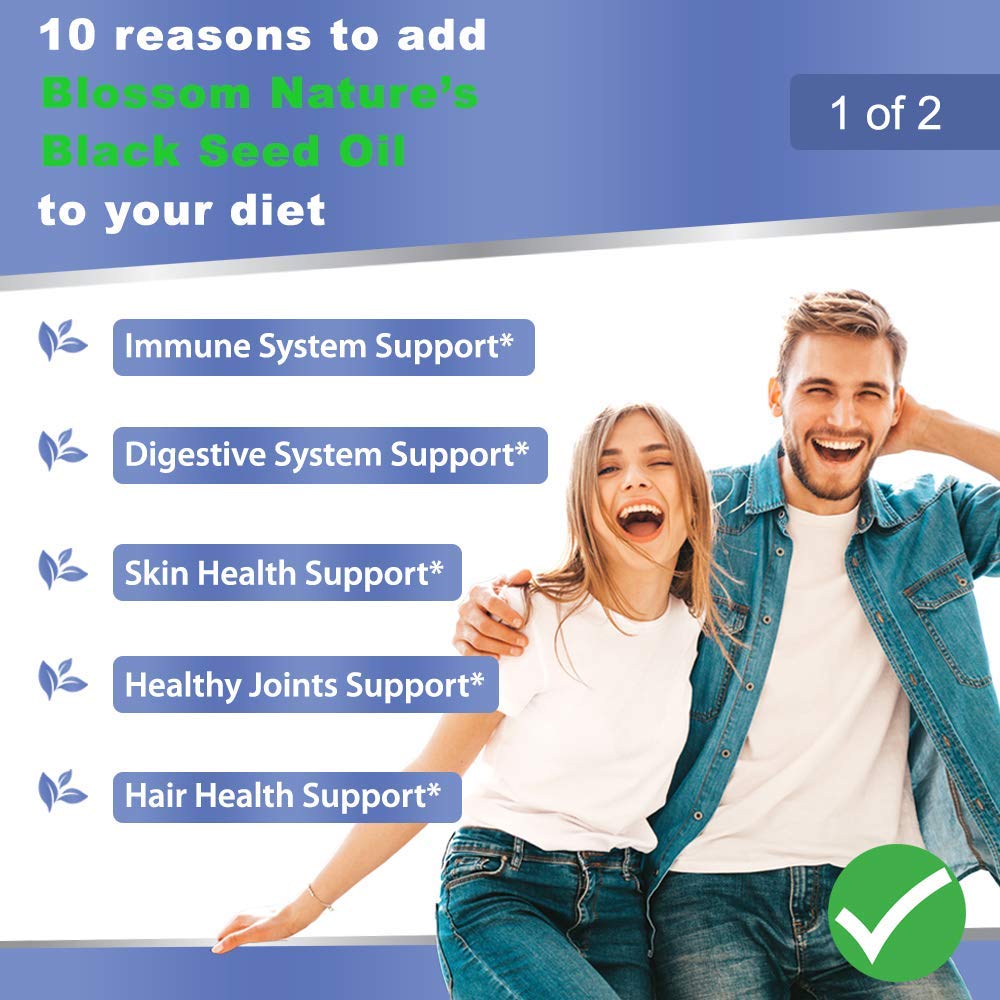 Blossom Nature Black Seed Oil Capsules 1000mg 120 Count