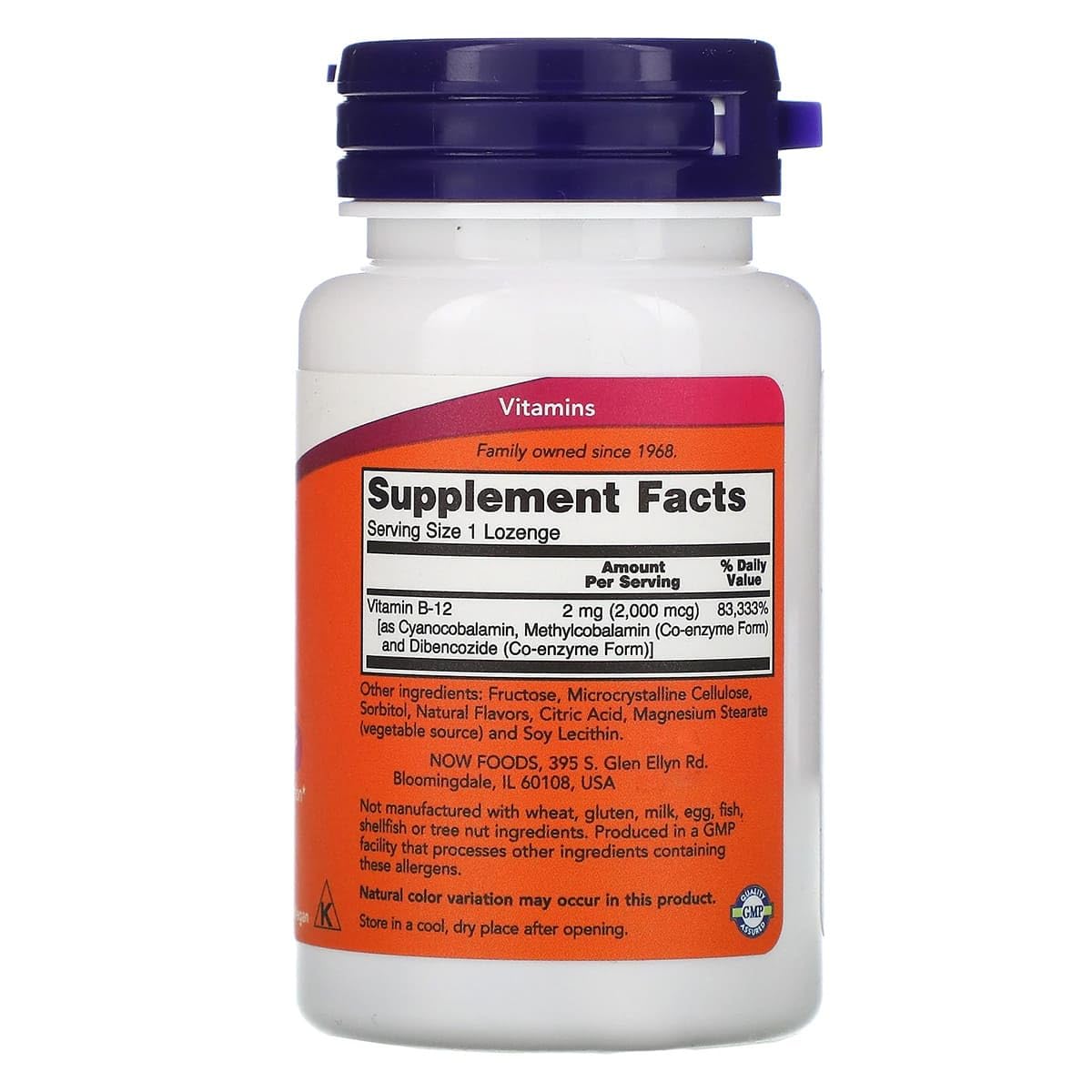 NOW Foods B-12 2,000 mcg Capsules, 100 Count