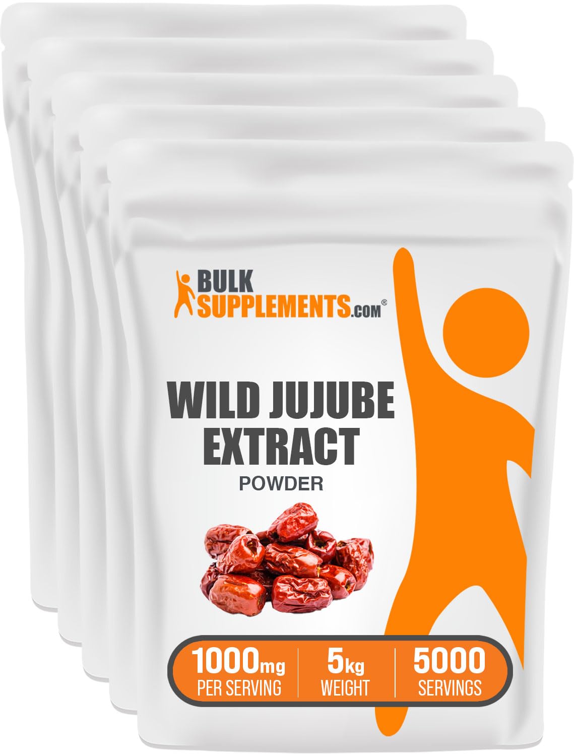 BulkSupplements Wild Jujube Extract Powder, 35.27 Ounce (Pack of 5)