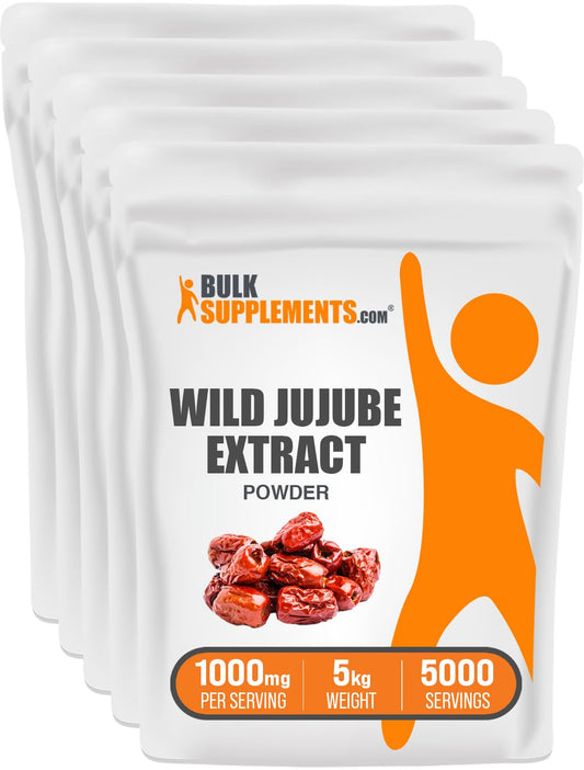 BulkSupplements Wild Jujube Extract Powder, 35.27 Ounce (Pack of 5)