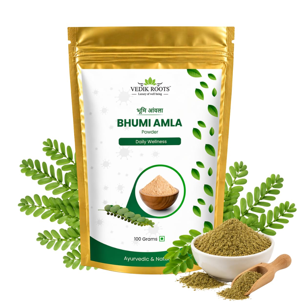 VEDIKROOTS Bhumi Amla Powder 3.53 Ounce