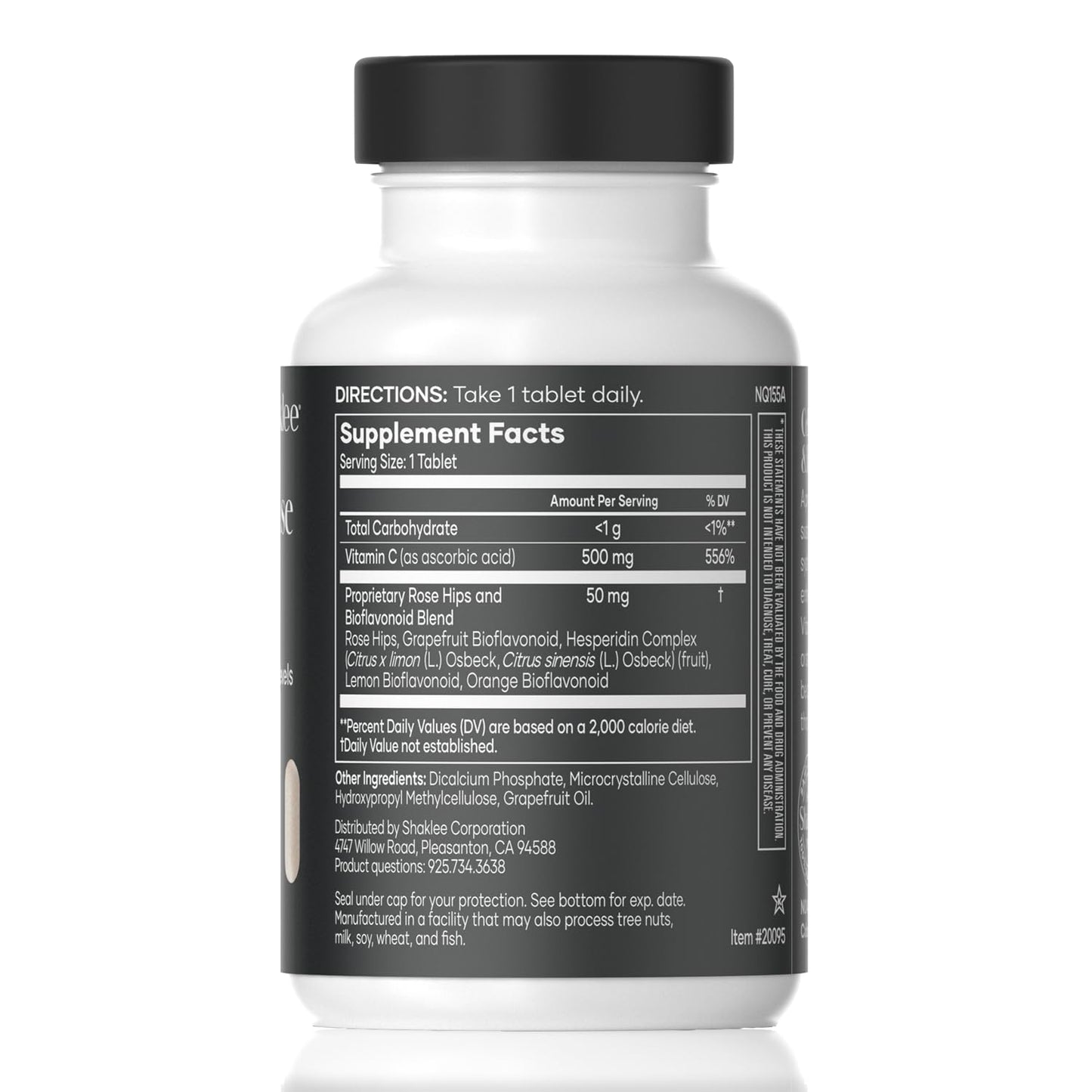 Shaklee Sustained Release Vita-C 500mg High-Potency Cellular and Immune Support Formula with Proprietary Sustained-Release System, 180 Tablets