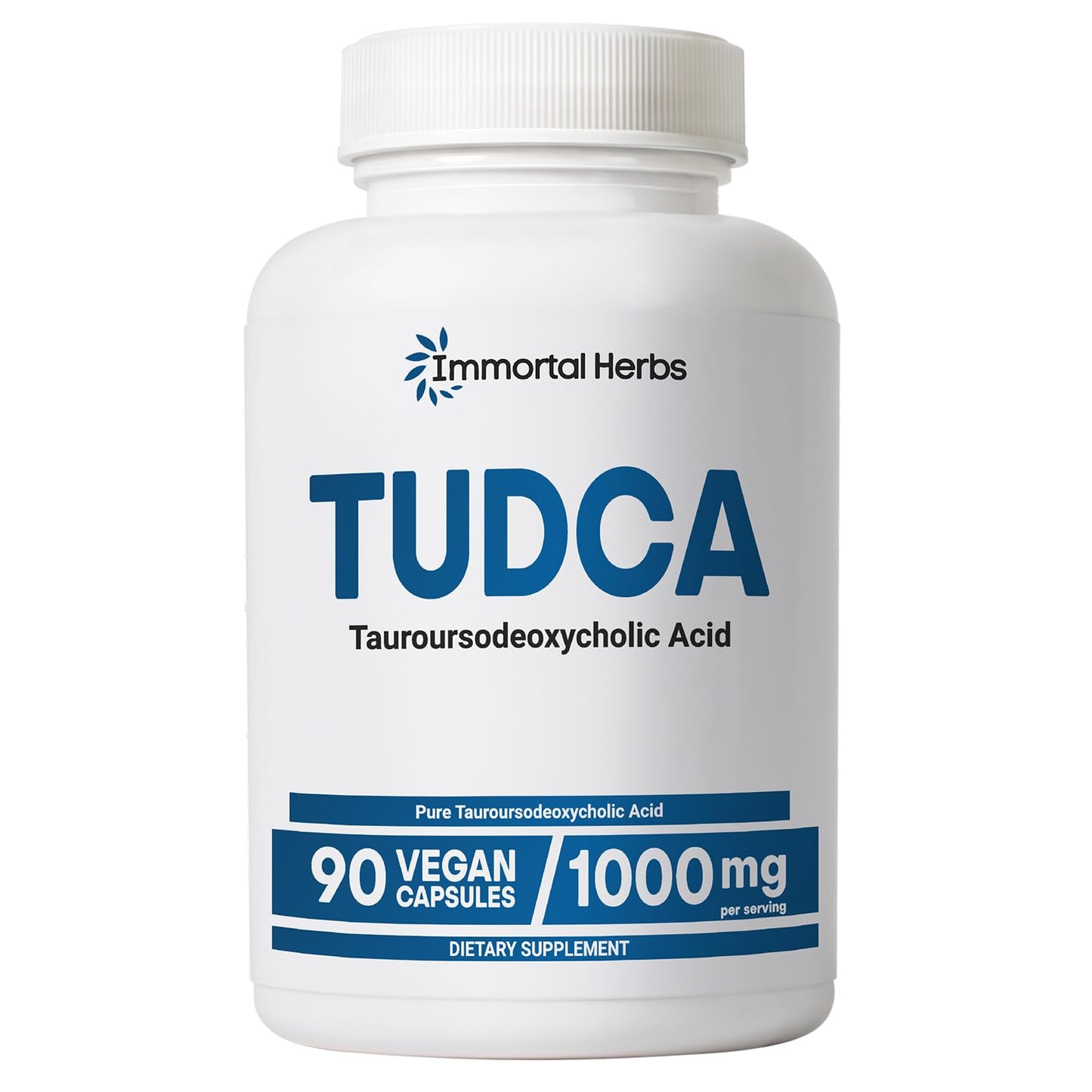 Immortal Herbs TUDCA Supplement 1000mg Capsules 90 Count