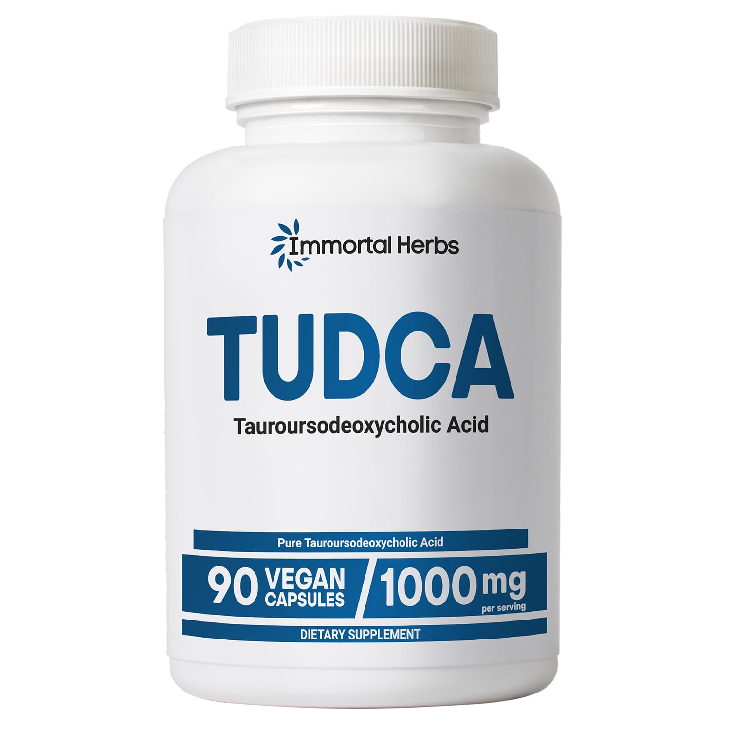 Immortal Herbs TUDCA Supplement 1000mg Capsules 90 Count