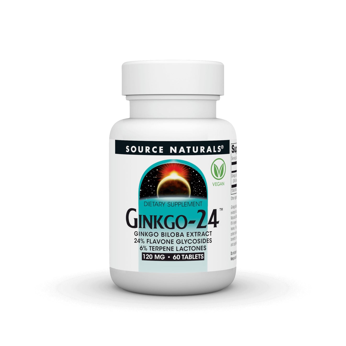 Source Naturals Ginkgo-24, 120 mg Tablet, 60 Tablets