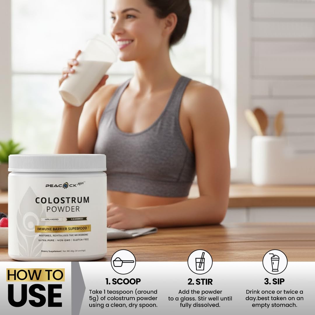 Peacock Max Colostrum Powder 2.11 oz