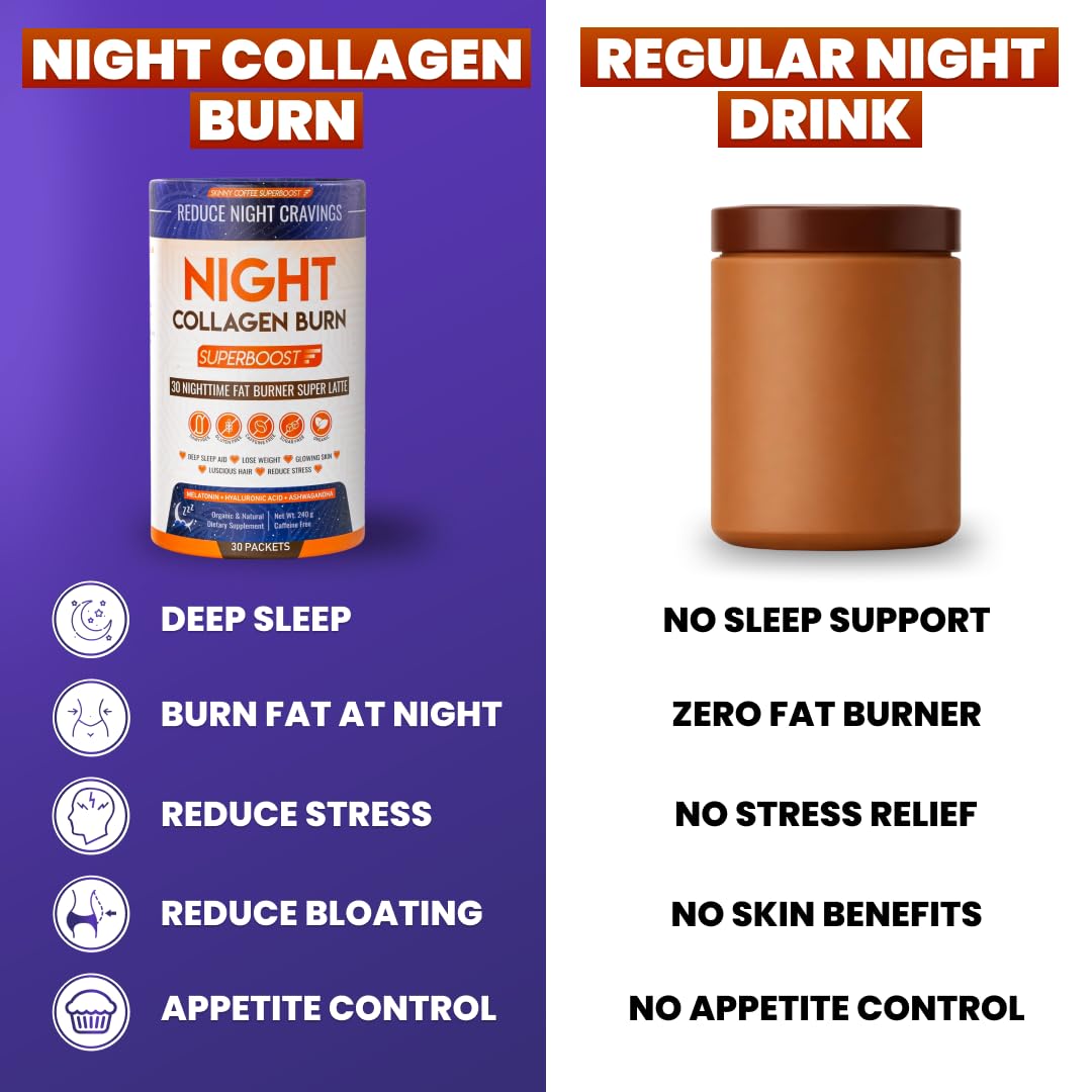 Skinny Coffee SuperBoost Night Collagen Burn Powder 30 Servings