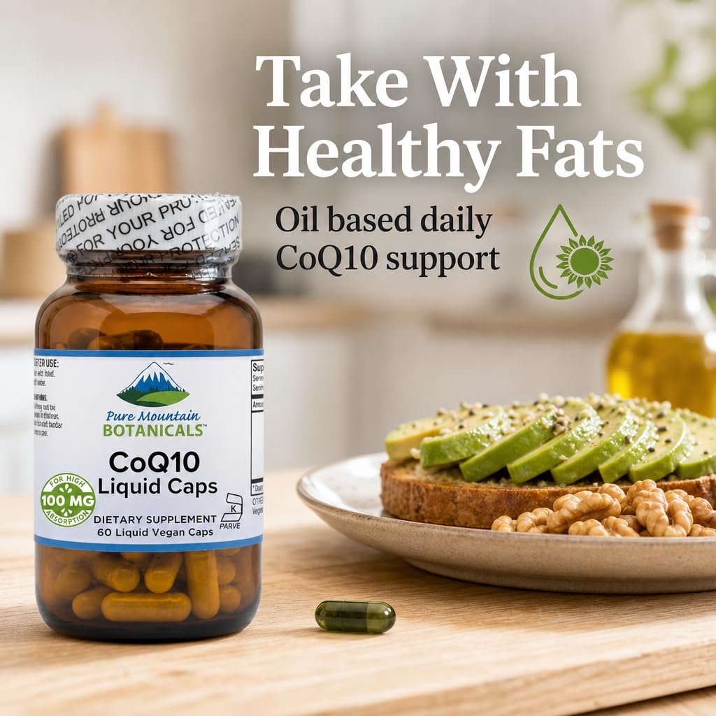 Pure Mountain Botanicals CoQ10 100mg Softgel 60 Count